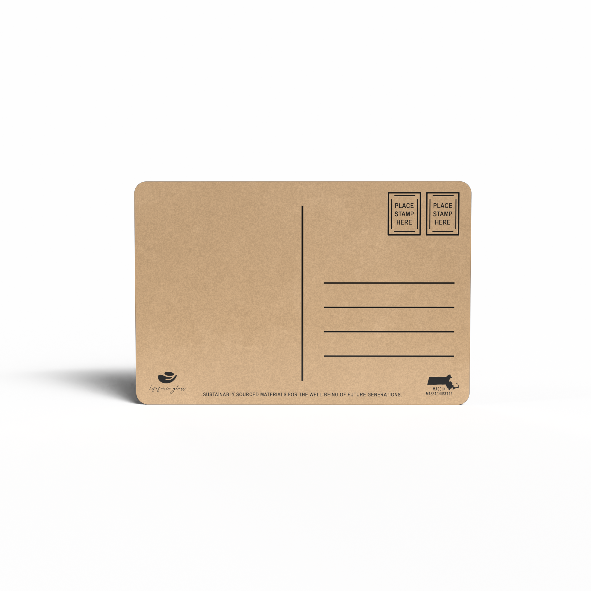 Lifeforce Glass, Inc. - Vente Cartes postales - Carte postale en bois personnalisée1