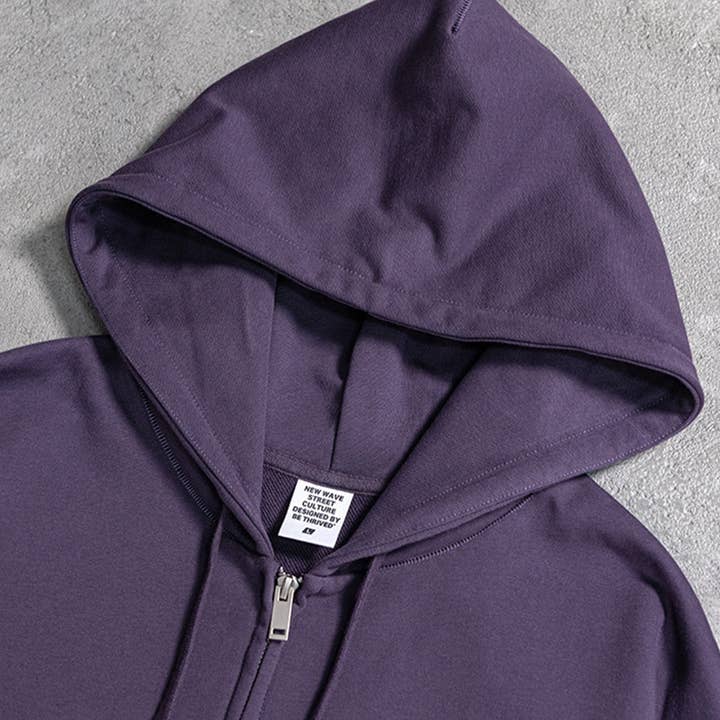 Sodalemon – wholesale Hoodie - Unisex – Överdimensionerad Terry Fleece Zip Hoodie Mysig Unisex Loungejacka6