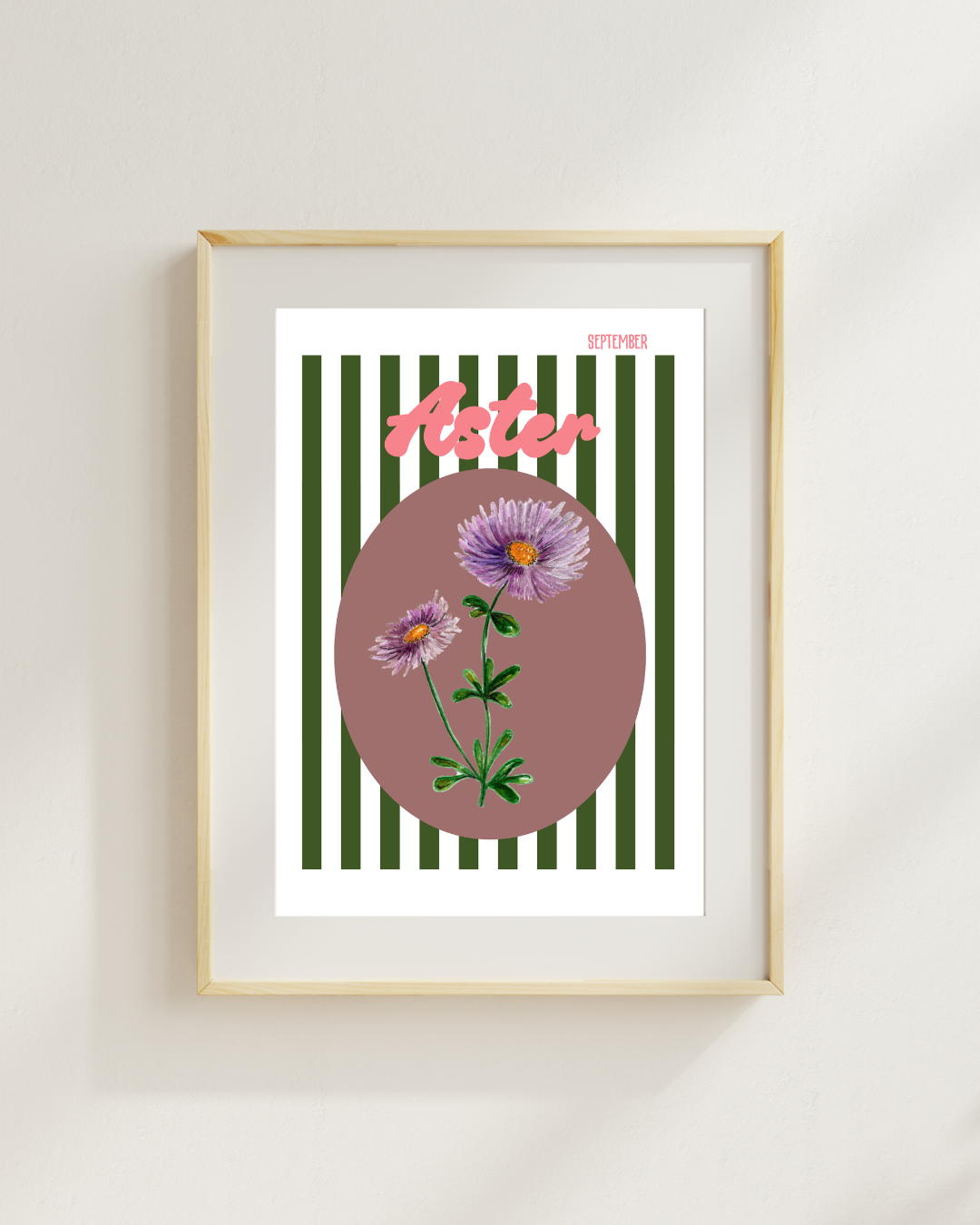Wild Botanical Atelier - Wholesale Art Print - Birth Flower Print- September Aster0
