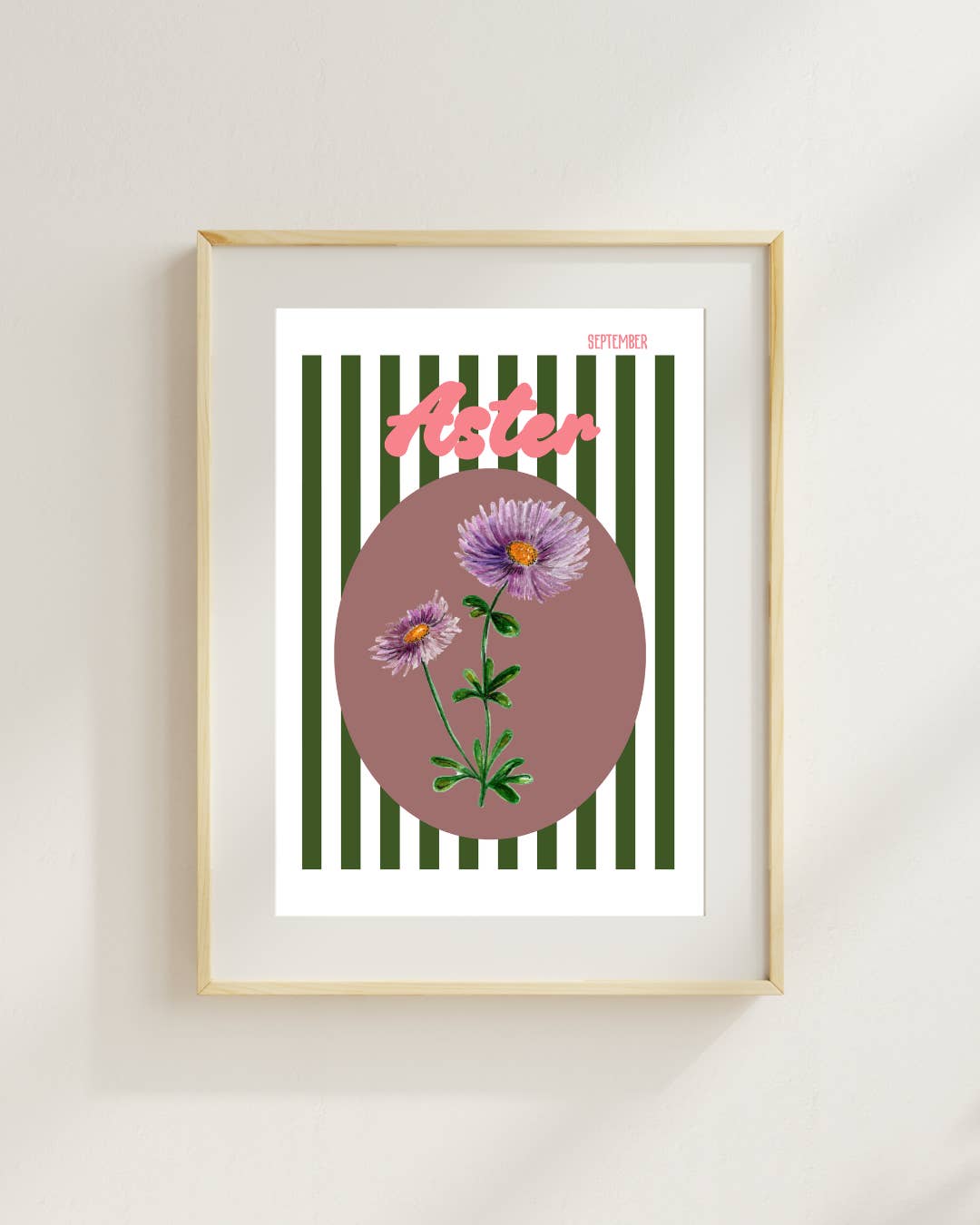 Wild Botanical Atelier - Wholesale Art Print - Birth Flower Print- September Aster