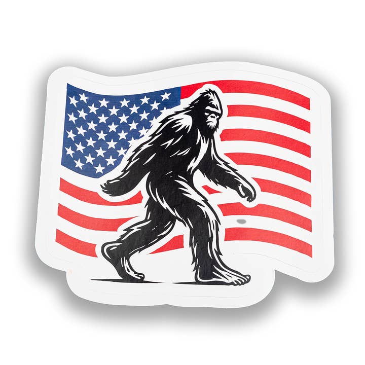 Pegatina – Bandera Americana de Pie Grande | Vinilo Patriótico de Sasquatch para venta al por mayor de AspenOvations
