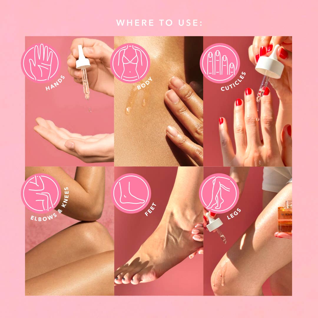 NCLA Beauty - Wholesale Bath/Body Oil - So Rich Pink Champagne Revitalizing Treatment Oil1