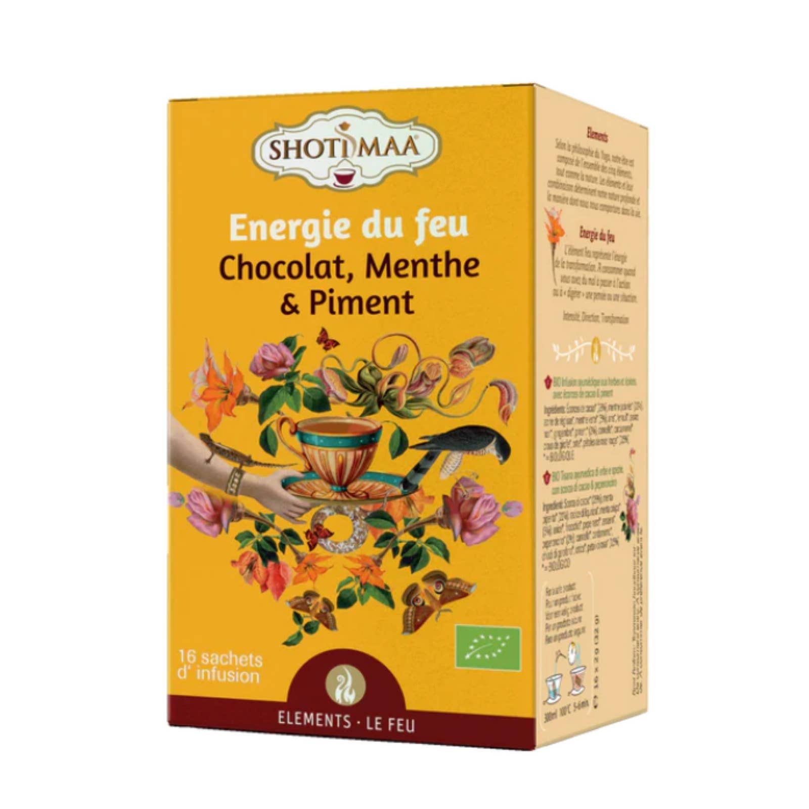 Zen'Arôme - Vente Thés santé/détox - Tisane Bio énergie du Feu - Chocolat, menthe et piment2
