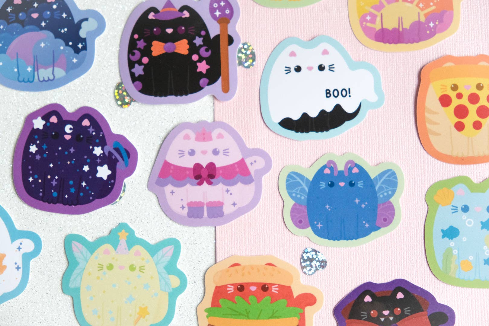 Sparkles in the Wild - Wholesale Sticker - Boba Bubble Tea Cat Sticker - Whiskered Wonders Collection1