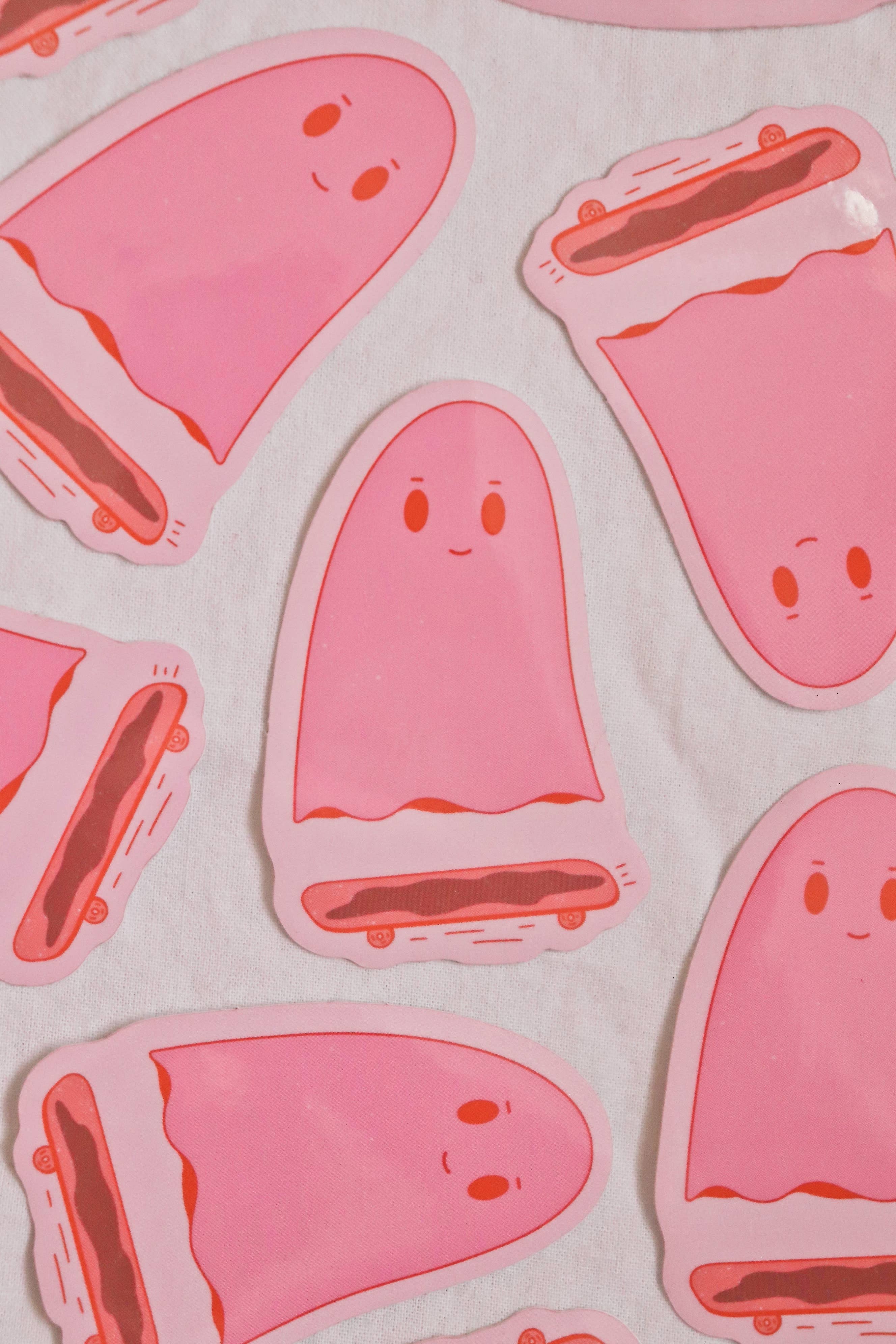 Day Dreamer Studios - Wholesale Sticker - Skateboarding Ghostie | Glossy Waterproof Vinyl Sticker8