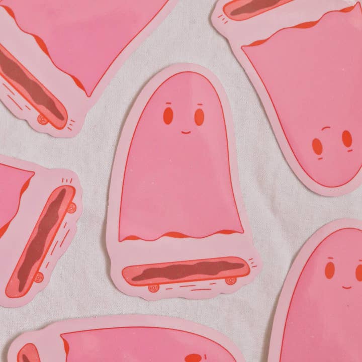 Day Dreamer Studios - Wholesale Sticker - Skateboarding Ghostie | Glossy Waterproof Vinyl Sticker8