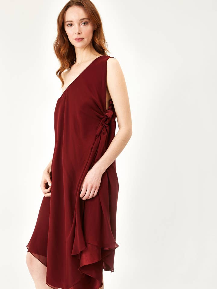 Leonora Chiffonkleid aus Seide für den Großhandel von Jasmine Chong