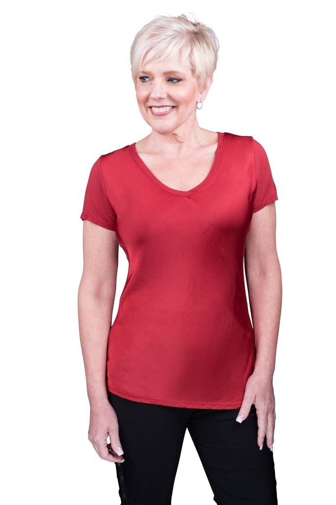 TINA Stephens Italy/Tees By Tina - Wholesale T-Shirt - Women's - Brea Viscose Sheen Top (BSS180)7