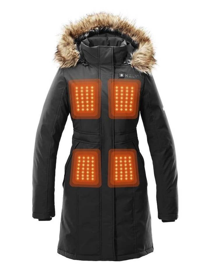 Parka chauffante Nova noire pour femmes pour la vente par Kelvin Coats