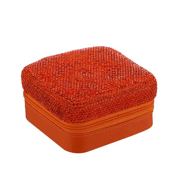 Nima Accessories Inc - Wholesale Jewelry Box/Organizer - Rhinestone Square Multiple Compartments Jewelry Box