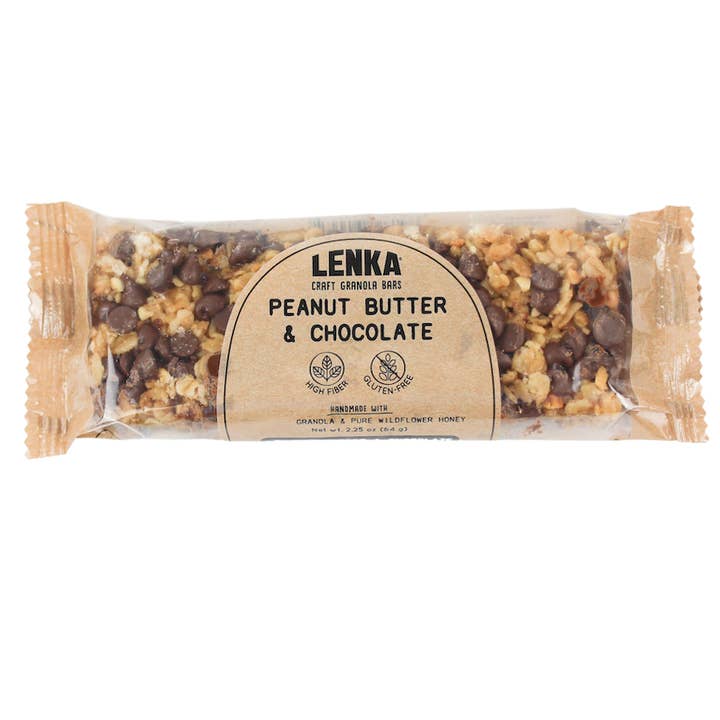 Lenka Craft Granola Bars - Wholesale Snack Bar - Peanut Butter & Chocolate Granola Bar - High Fiber0
