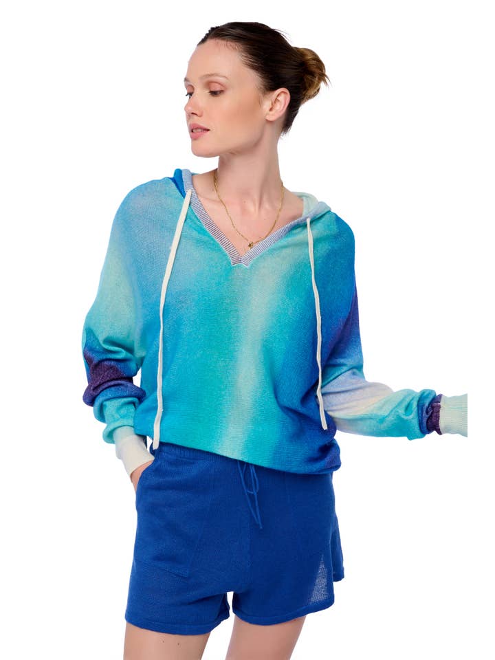 APOIL Cashmere - Venta al por mayor Sudadera con capucha - Mujer - PURPURINA