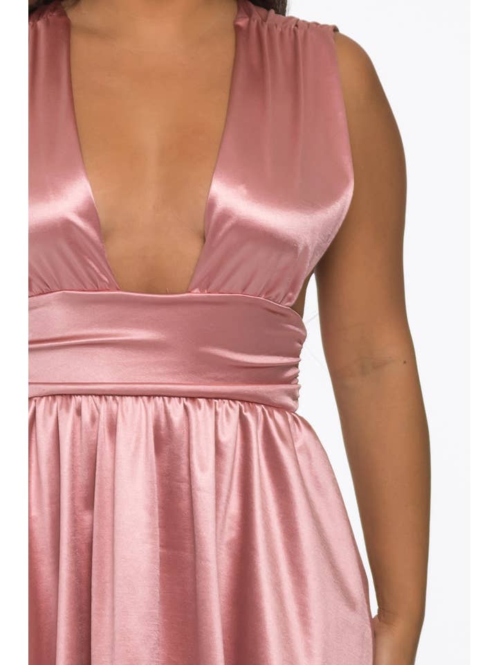 Uptown Apparel – wholesale Klänning - Dam – D13494 Miniklänning med veckad band