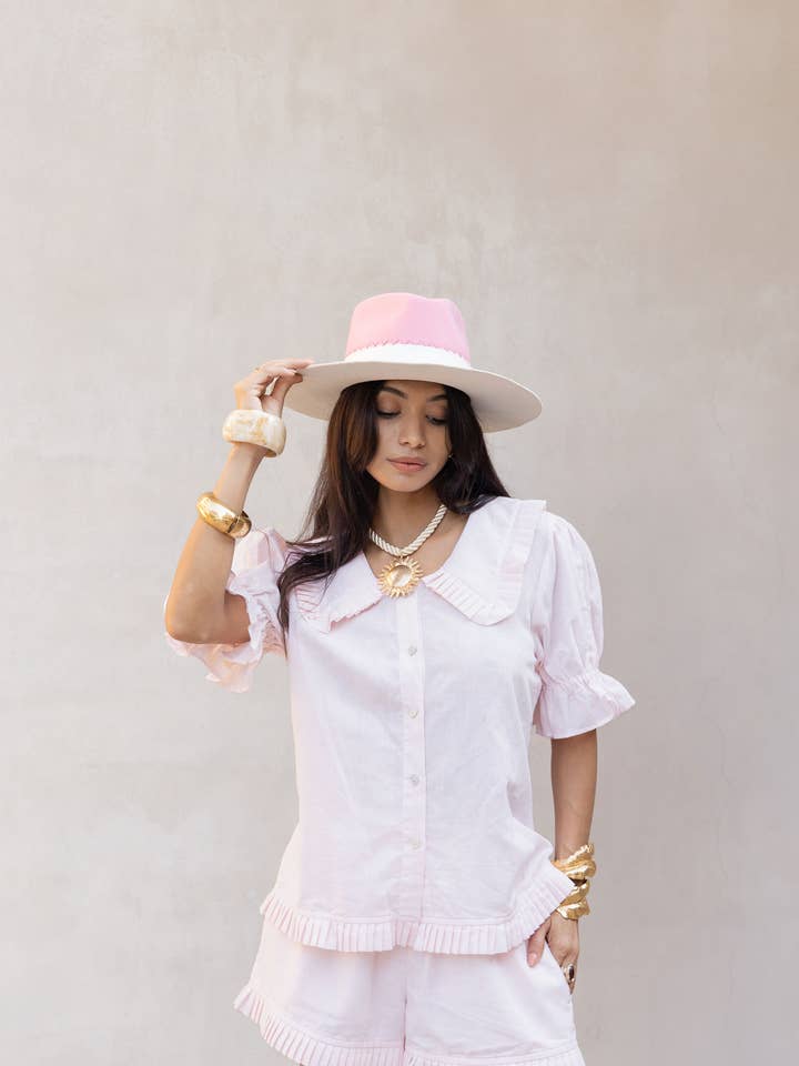 Linen Blouse and Matching Shorts (Venus) for wholesale by The Fox and The Mermaid