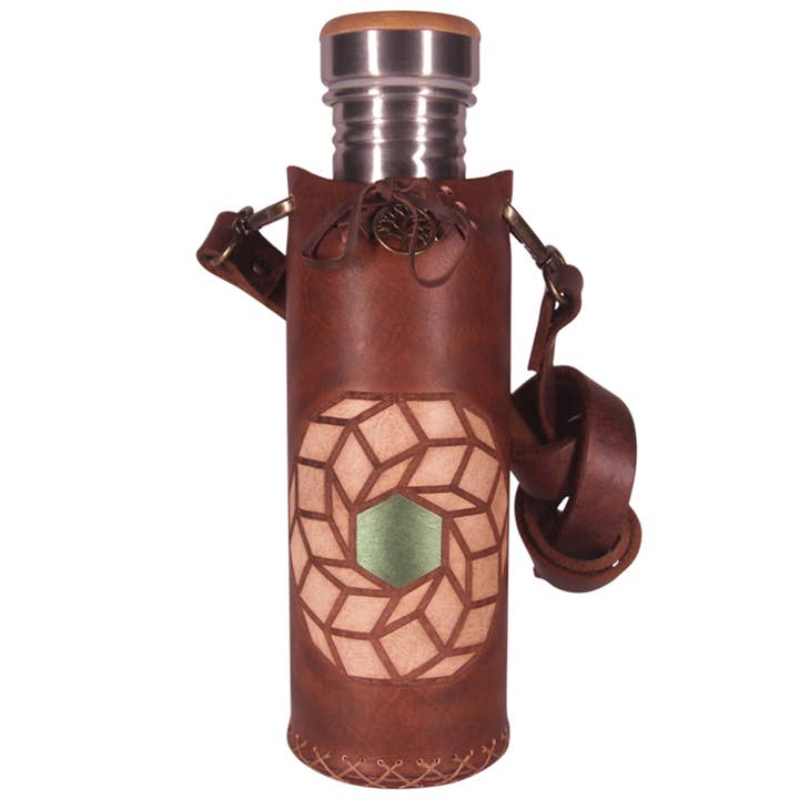 Marron - Polydonut - Porte-bouteille d'eau de luxe pour la vente par Vesica