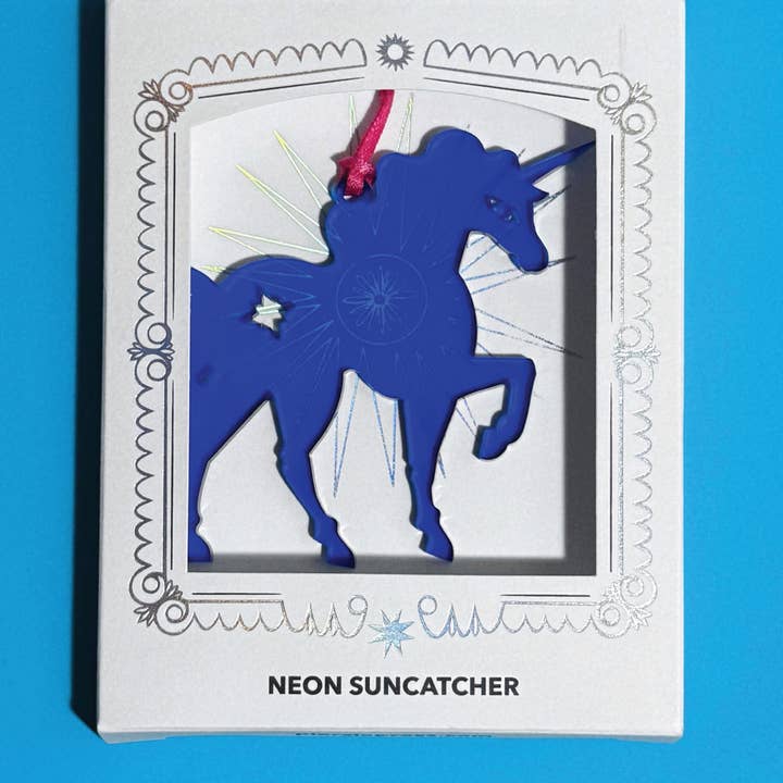 Blå Enhjørning Neon Solfanger for engroshandel hos Pier Six Press