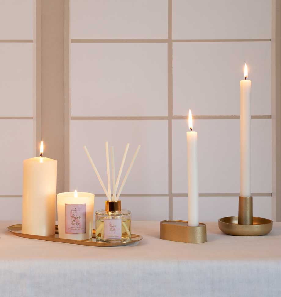 Shearer Candles - Wholesale Tapered Candle/Candlestick - White 10 inch Dinner Candles x 65