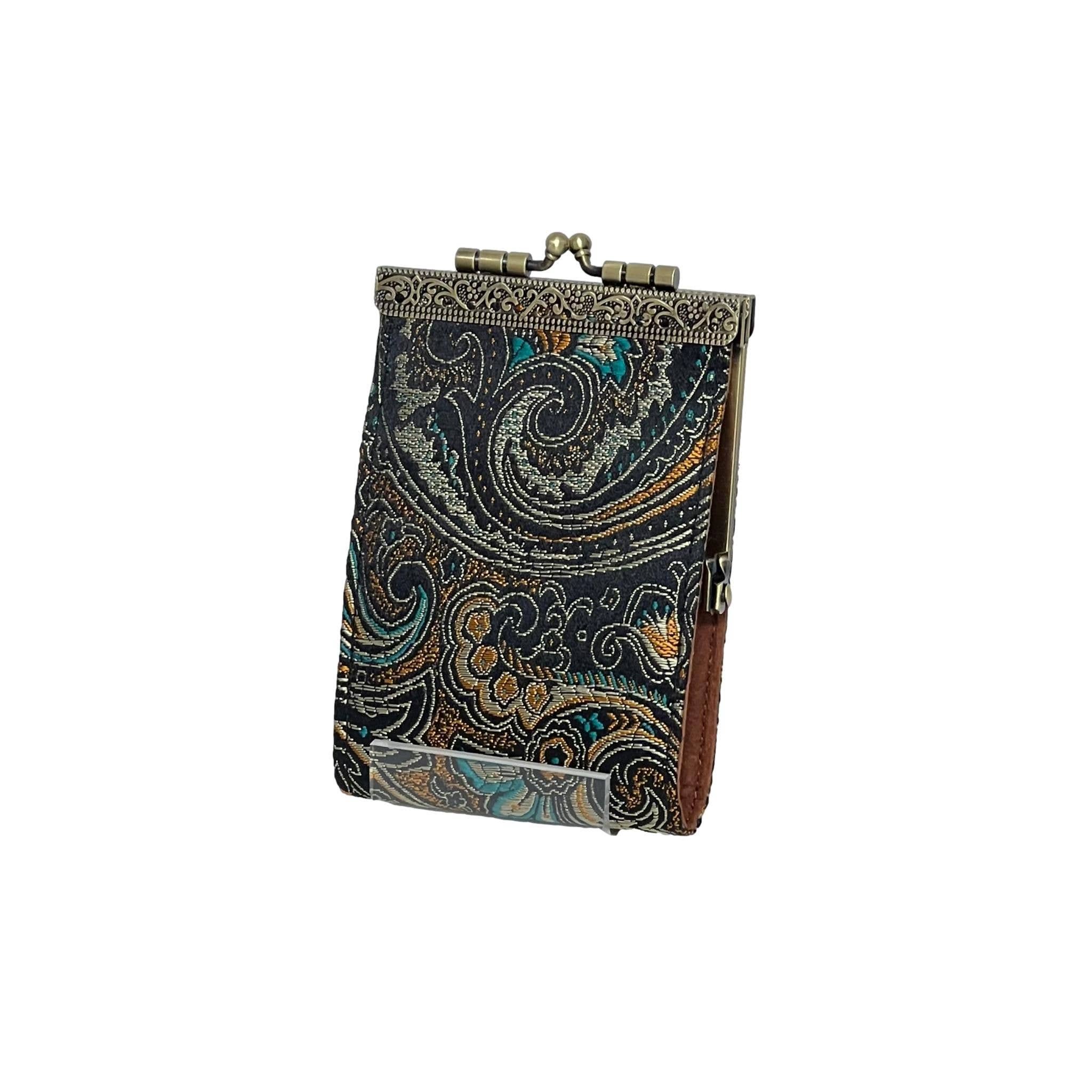 Cathayana - Wholesale Card Holder - Women's - Paisley Brocade RFID Card Holder4