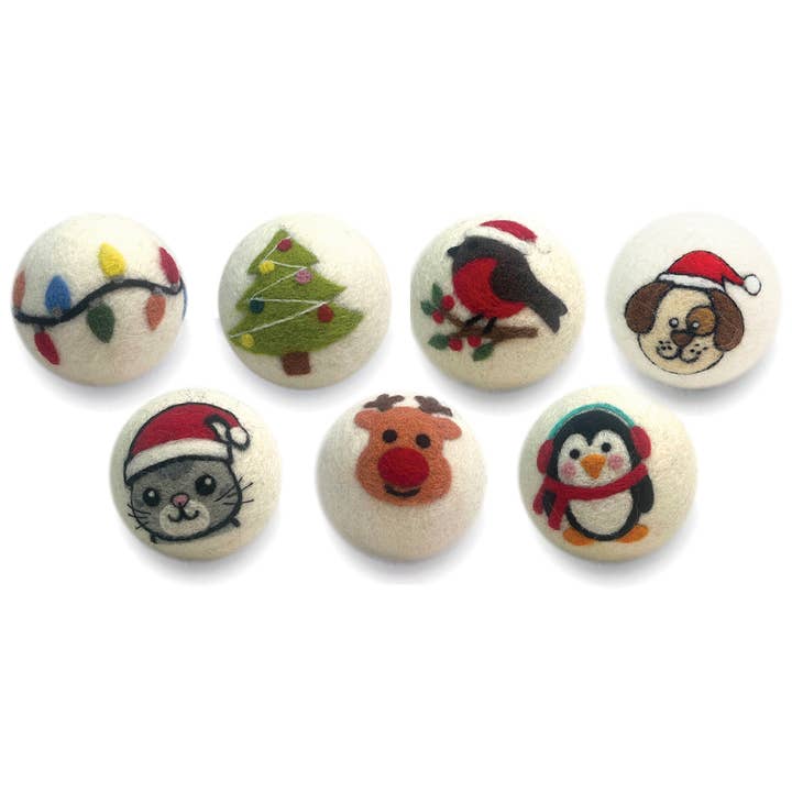 Winter Collection Wool Dryer Balls - Limited Edition for wholesale by Ethical Global