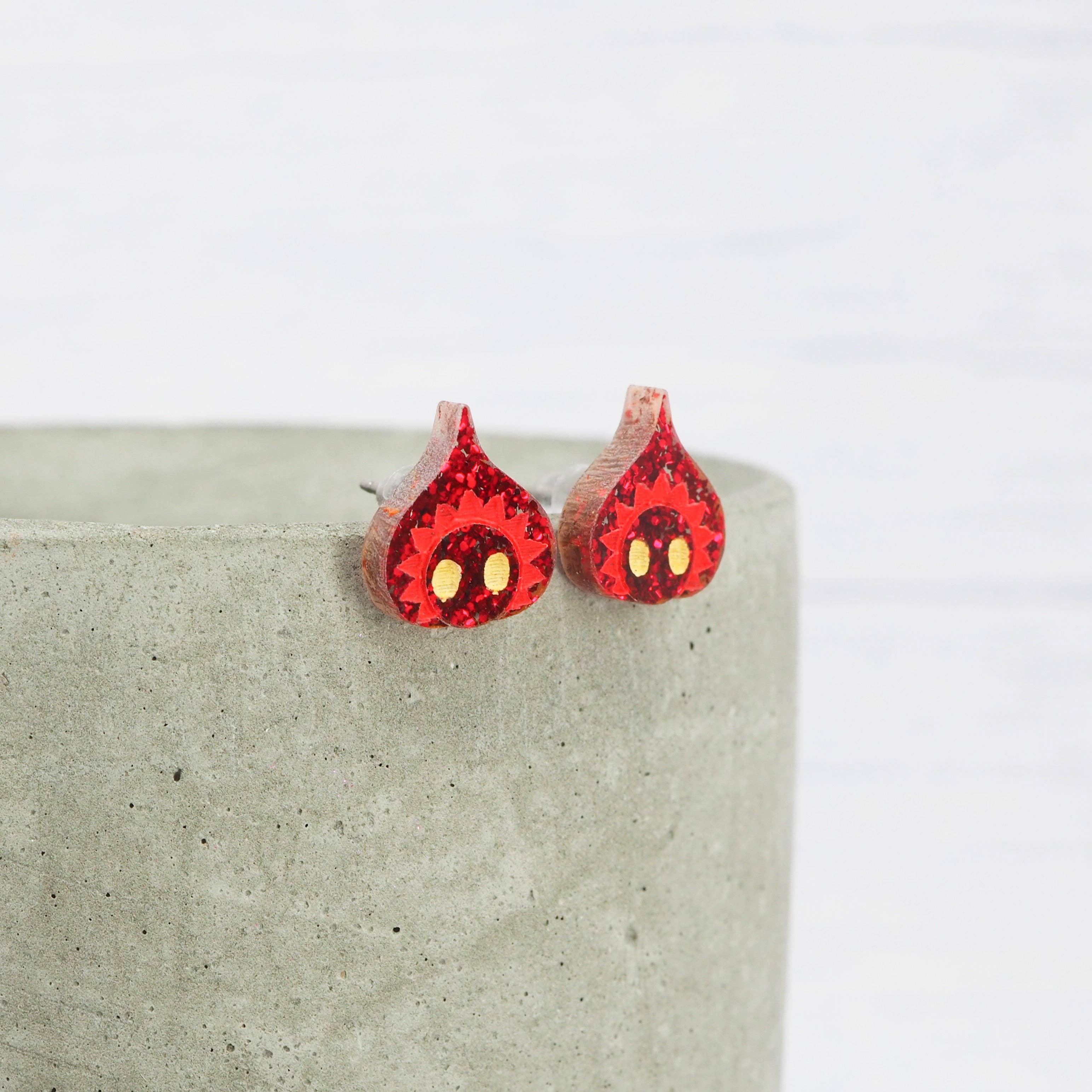 MadebyJenWren – wholesale Stud/post earrings – Flatwood monster studs4