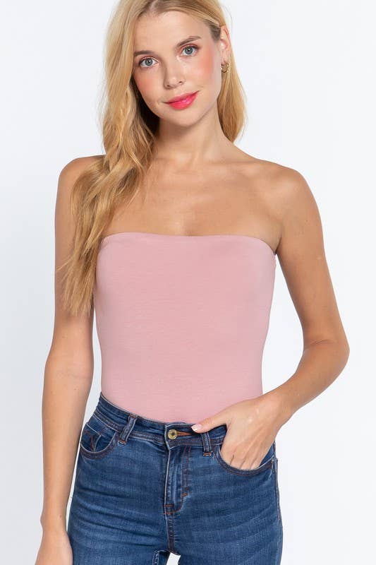 Active Basic | Active USA - Wholesale Bodysuit - Women's - Tube Cotton Spandex Jersey Bodysuit6