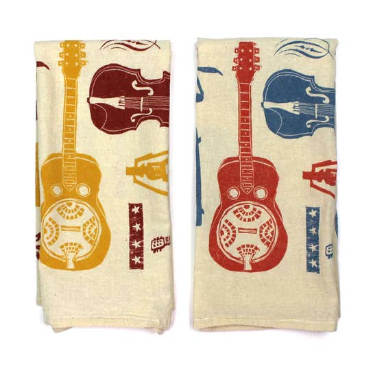 Guitar Tea Towel for wholesale by Hatch Show Print
