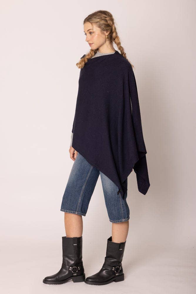 MiMi Wholesale - Wholesale Poncho - Women's - CCP320056 Juney Soft Classic Knit Poncho Ruana40