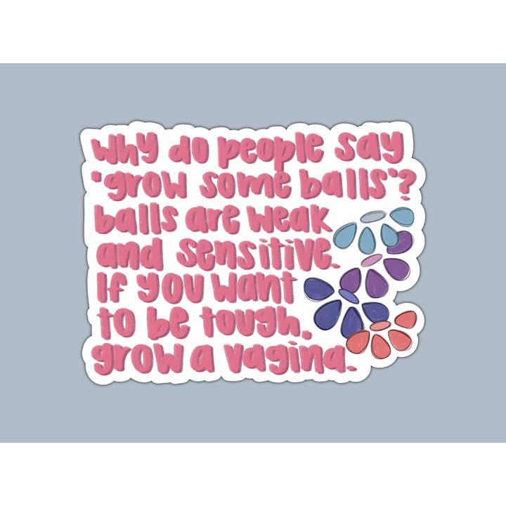 grow a vagina sticker | betty white sticker for wholesale by Hudg Creations