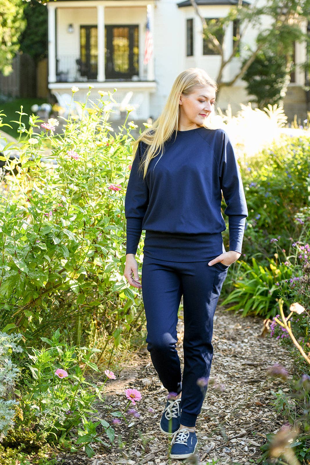 Knieriem Designs - Wholesale Knit Top - Women's - Rayon Crew Neck Ponte Top with Raglan Long Sleeves0