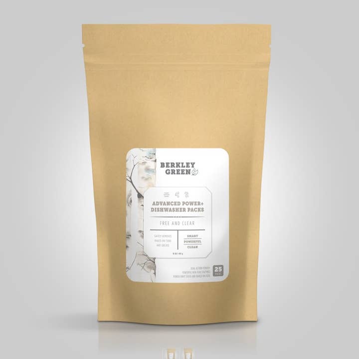 Eco Dishwasher Pods, 25 count, Free & Clear for wholesale by Berkley Green