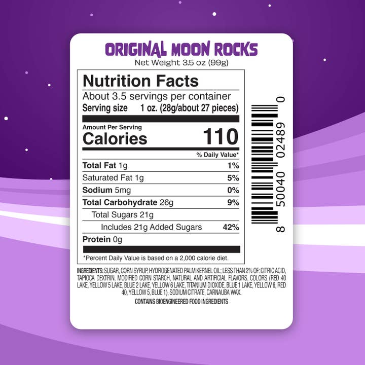 UpTop Treats - Wholesale Hard Candy - Original Moon Rocks - Freeze Dried Candy 3.5oz4