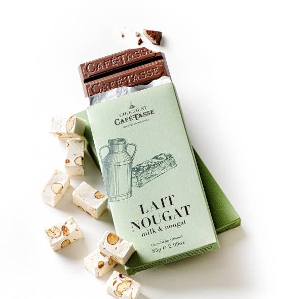 Milk Nougat Chocolate Bar for wholesale by Café-Tasse