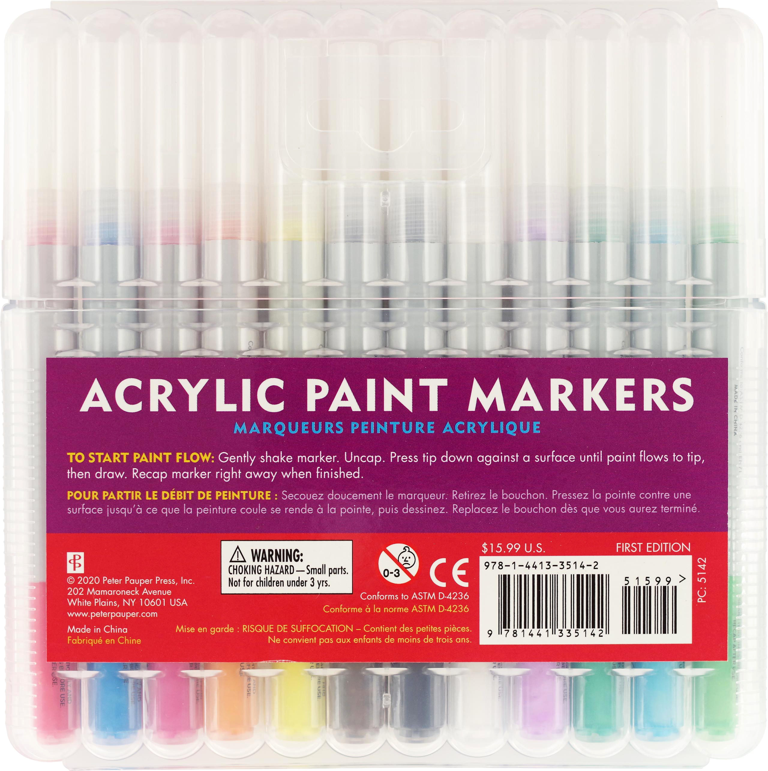 Peter Pauper Press - Wholesale Marker - Studio Series Acrylic Paint Markers (Set of 12)4