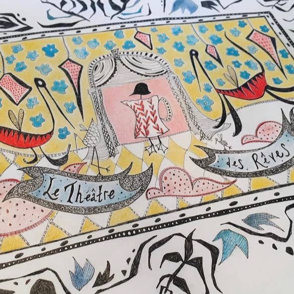 Theatre of Dreams - Illustrated Greetings Card for wholesale by Hello Magpie