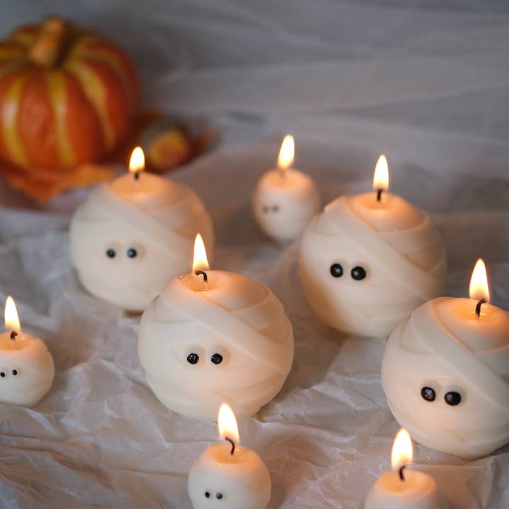 Interlude Candles - Wholesale Novelty candle - Mummy Ghost Candle Duo | Halloween Candles | Mummy Candles5