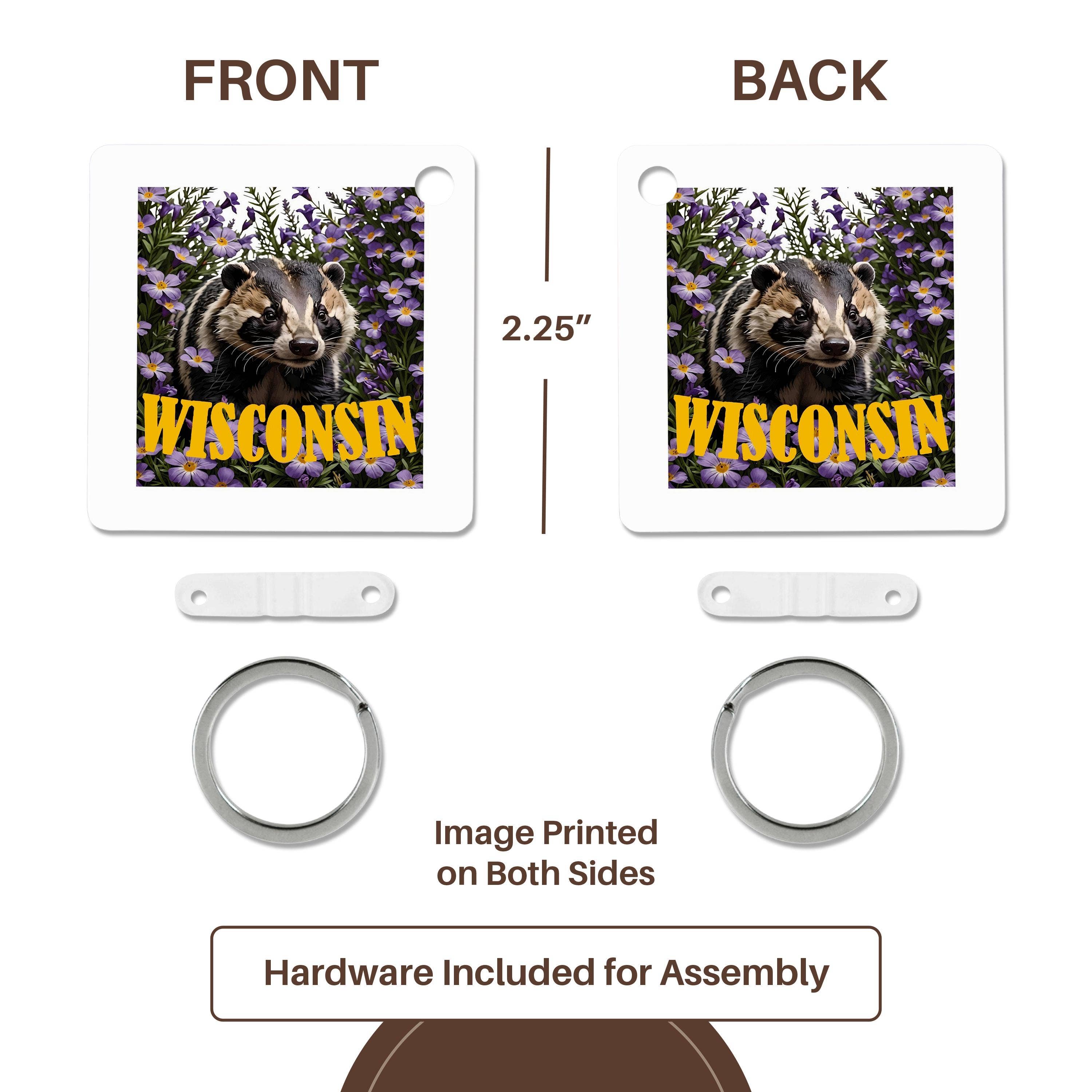 3dRose - Wholesale Keychain - Unisex - 3dRose, For The Love Of Wisconsin, Key Chain4