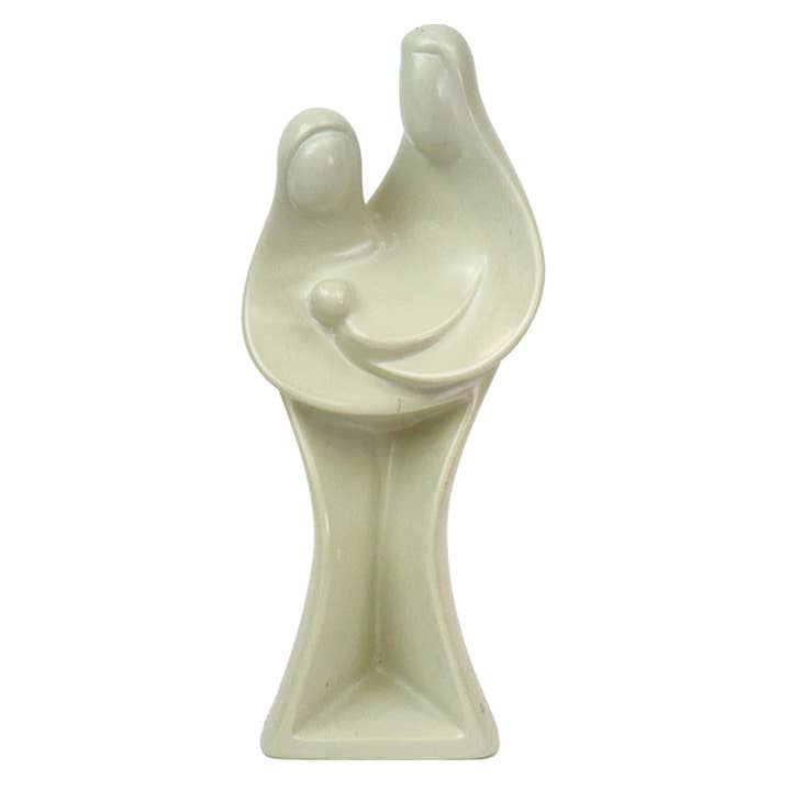 Hand-Carved Soapstone Kenya Holy Family Sculpture for wholesale by Global Crafts