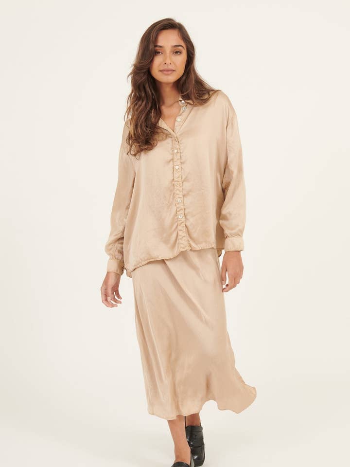 Primness - Wholesale Skirt – Women’s - BIAS SKIRT - GOLDEN0