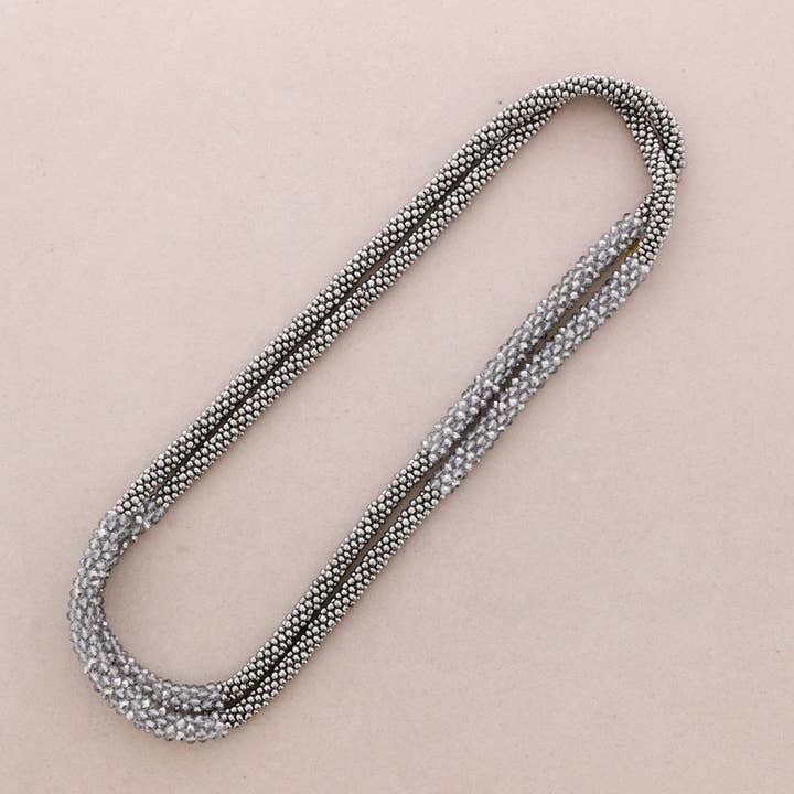 Tweekleurige gefacetteerde kristallen lange ketting voor wholesale door Sonata