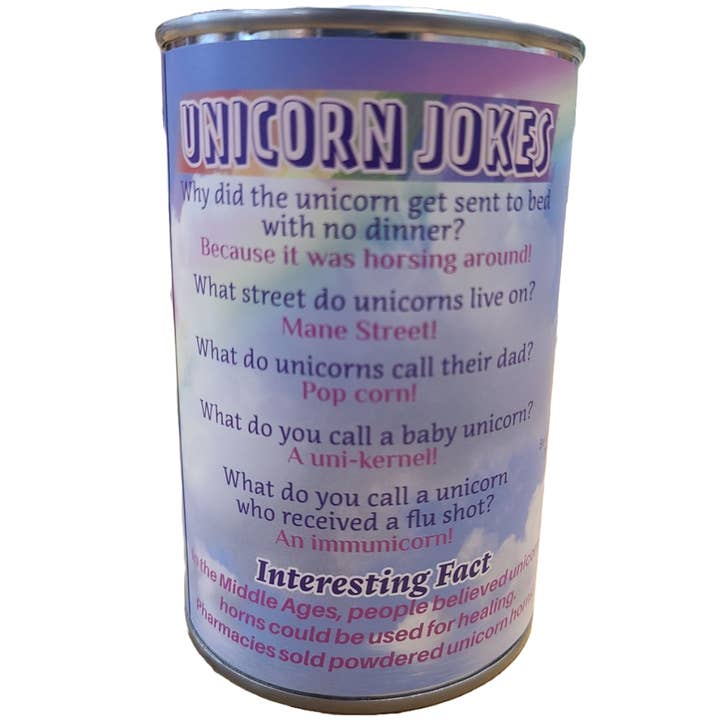 Canned Gifts - Wholesale Stuffed/plush toy – Kids & baby - Canned Unicorn | Stuffed Animal Plush w/Fun Jokes|Starlight1