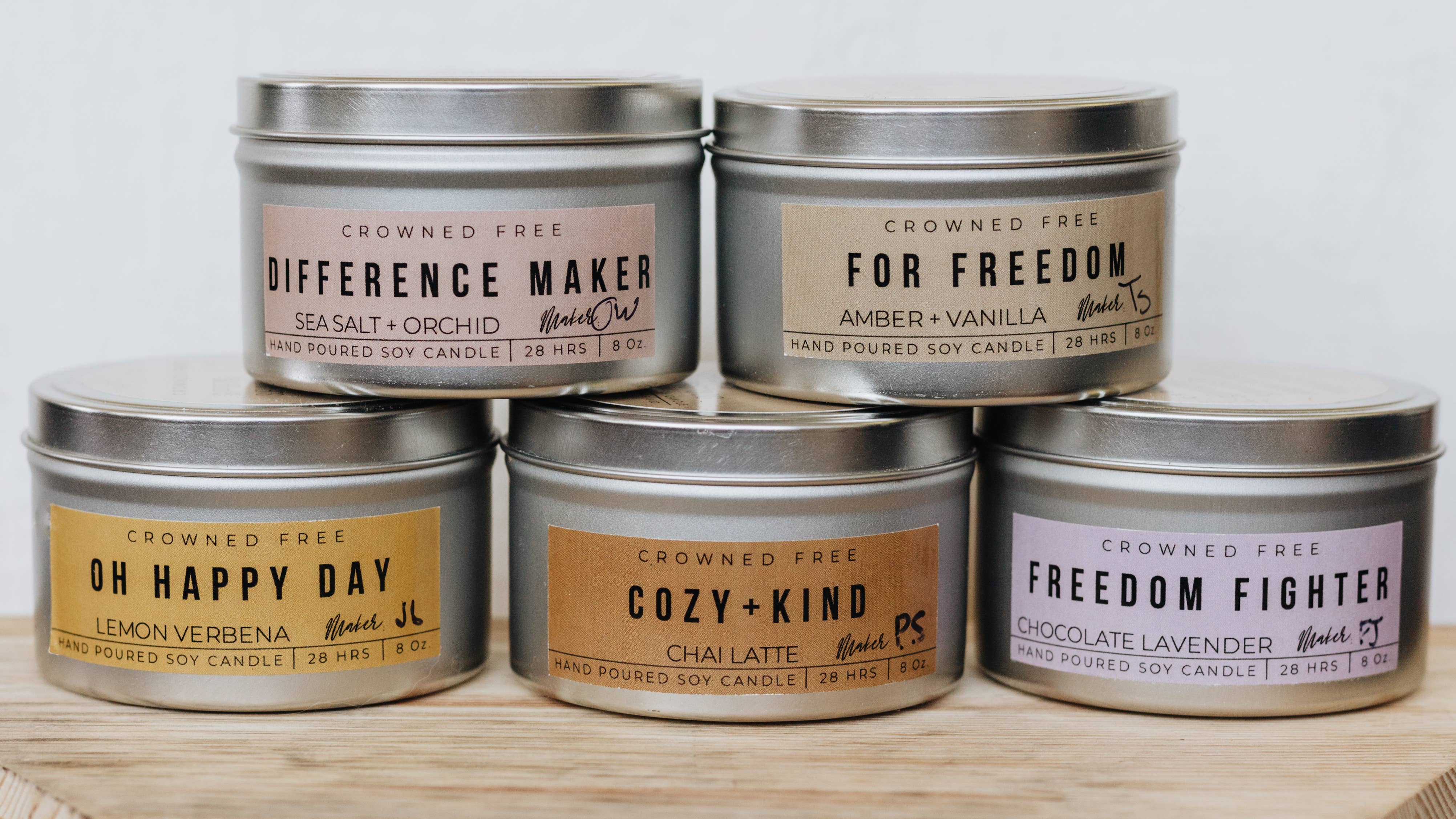 Crowned Free - Wholesale Travel Candles - Freedom Fighter Candle - 8oz - Made by Survivors6