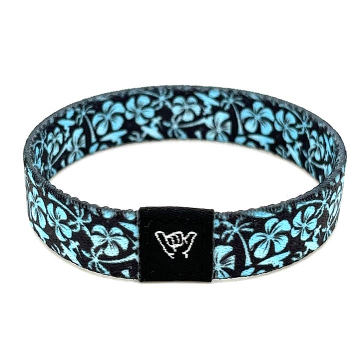 Hang Loose Bands - Wholesale Woven/Braided Bracelet - Malibu Blue Wristband Bracelet