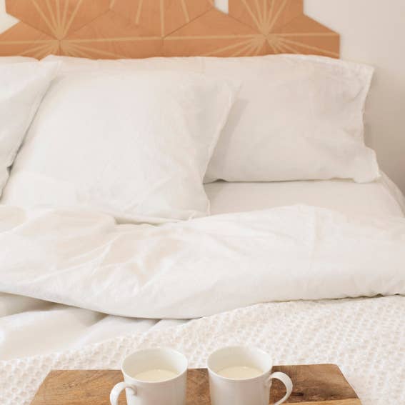 Jersey cotton duvet cover - Basic White bedding for wholesale on Faire