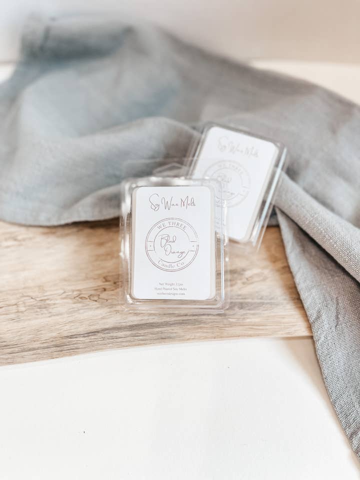 Blutorange Sojawachs Schmelzen gegossen von We Three Candle Co. für den Großhandel von We Three Candle Co.
