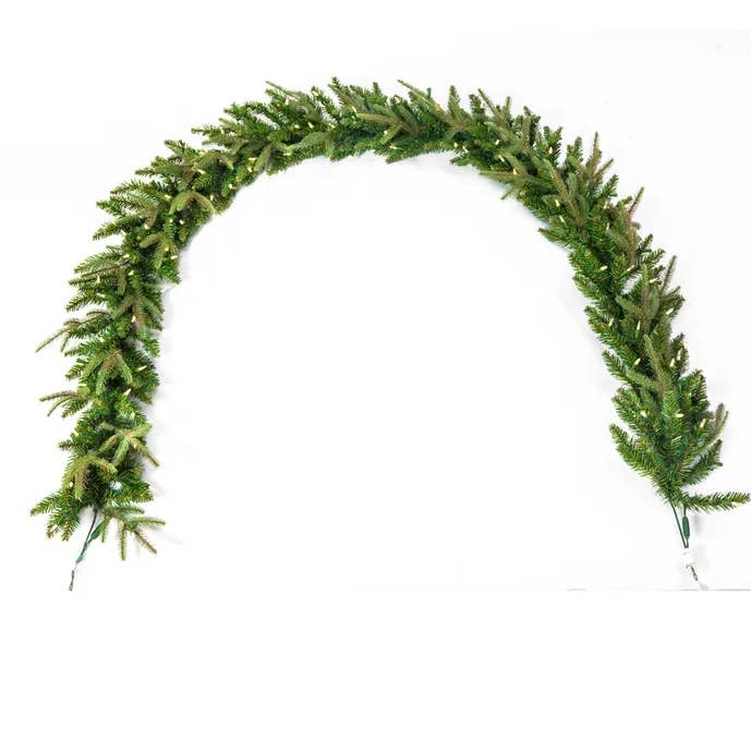 9 Foot Pre-Lit LED Grand Fir Garland for wholesale by Kurt S. Adler, Inc.