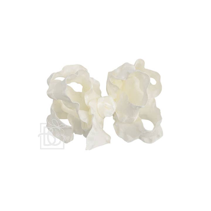 Beyond Creations, LLC - Wholesale Hair Bow - Kids - DOUBLE RUFFLE BOW ON CLIP