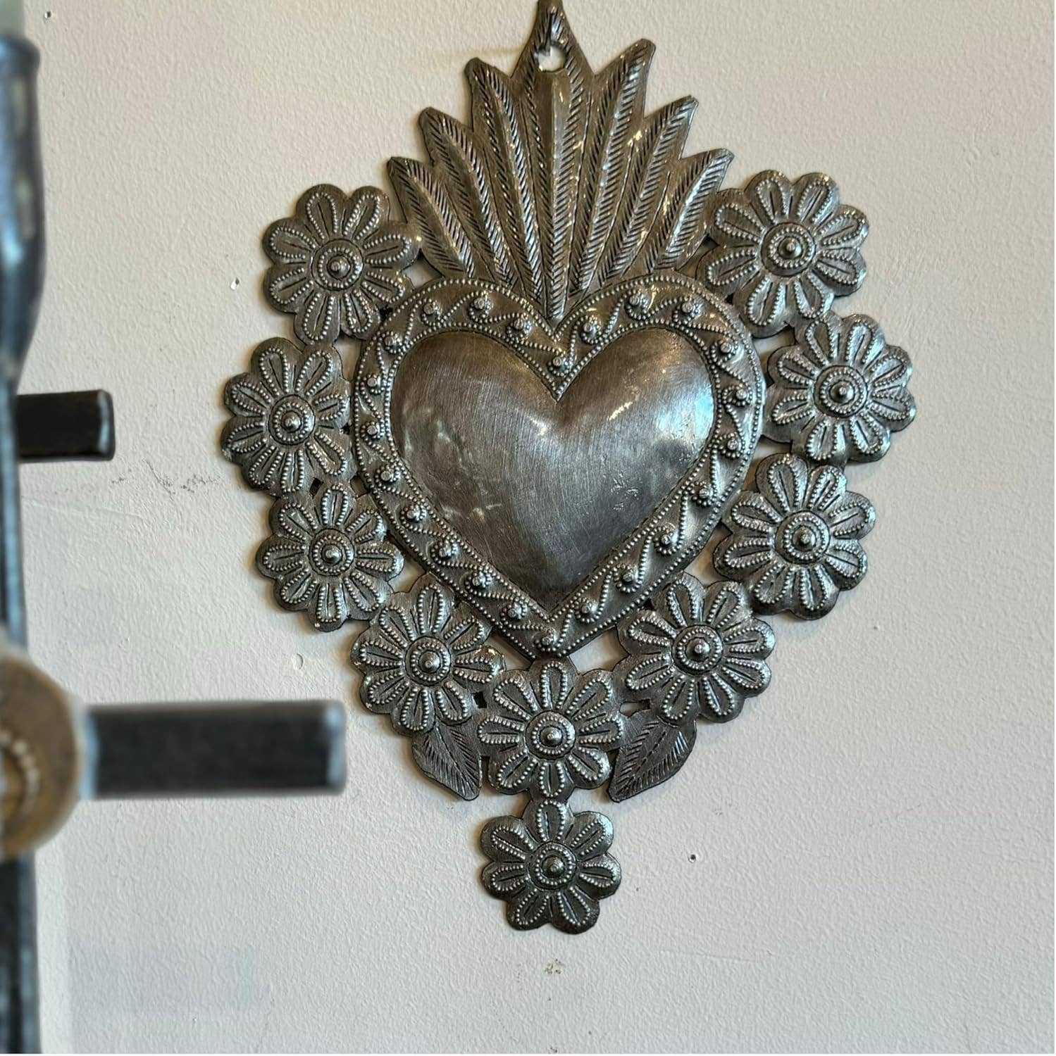 Haiti Fair Trade~ It's Cactus - Wholesale Wall Accent - 7" x 10.25" Flaming Sacred Heart, Milagro, Flaming Heart (Copy)3