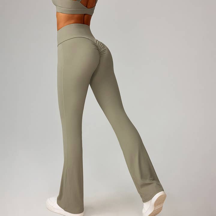 Sodalemon - Wholesale Athletic/lounge leggings – Women's - Women High-Waist Flared Naked-Feel Yoga Leggings7