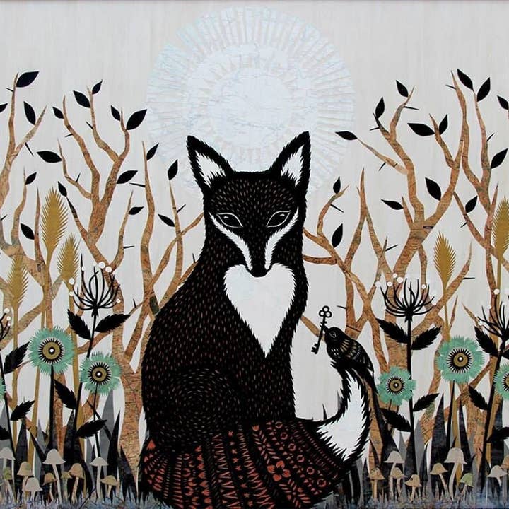 En simpel gave - 16 x 20 tommer skåret papir kunsttryk for engroshandel hos Rural Pearl: Cut Paper Art by Angie Pickman