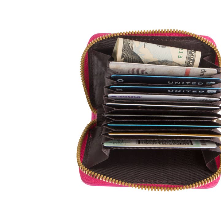 Kaleidoscope Accessories - Wholesale Wallet - Women's - Vegan leather accordion card holder wallet, 4 assorted6